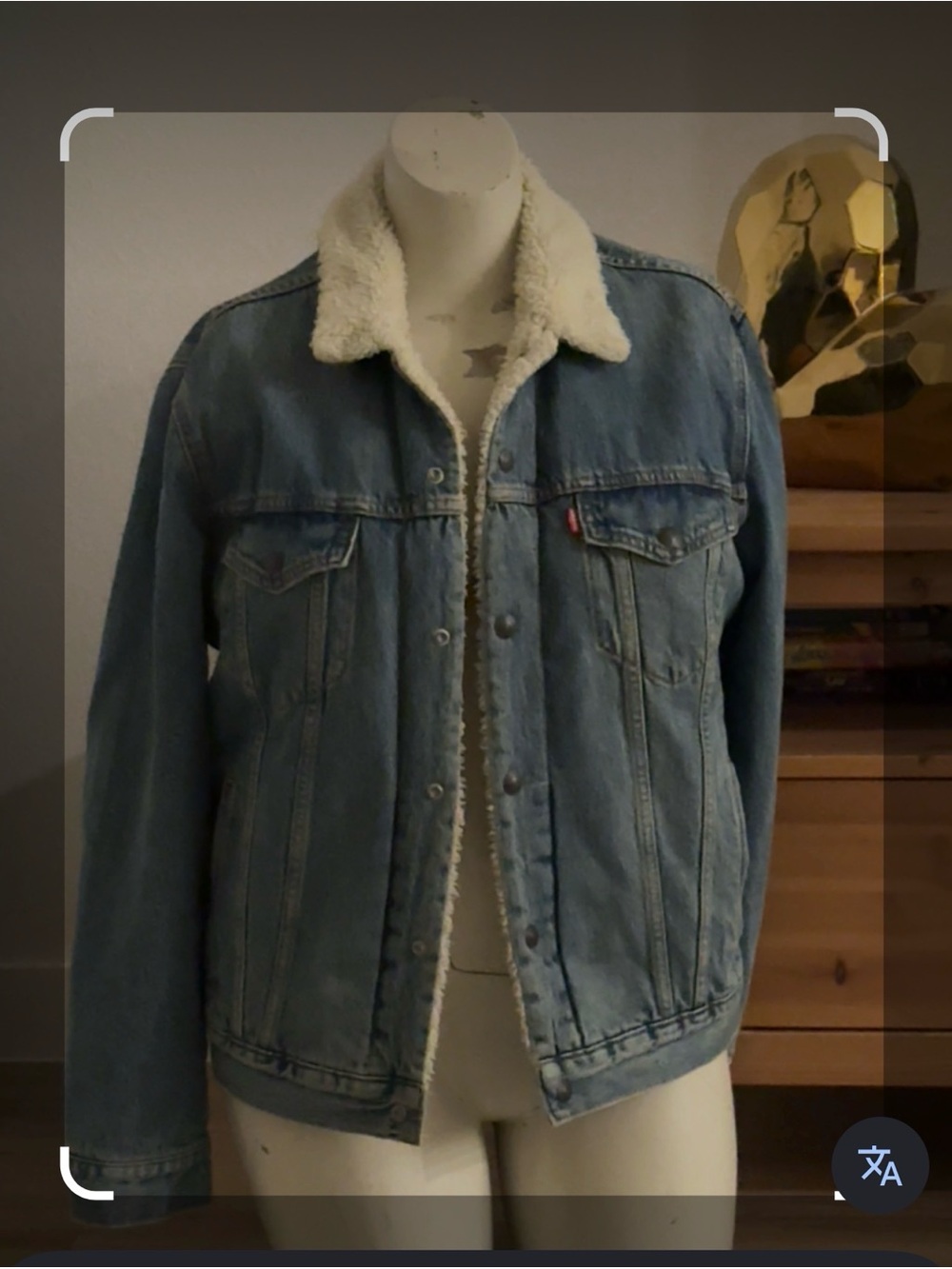 Levi's Light Blue Denim Sherpa-Lined Jacket